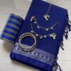 saree with jewellery set combo
