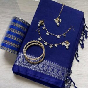 saree with jewellery set combo