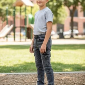 ৬-১৬ বছরের ডেনিম কার্গো প্যান্ট